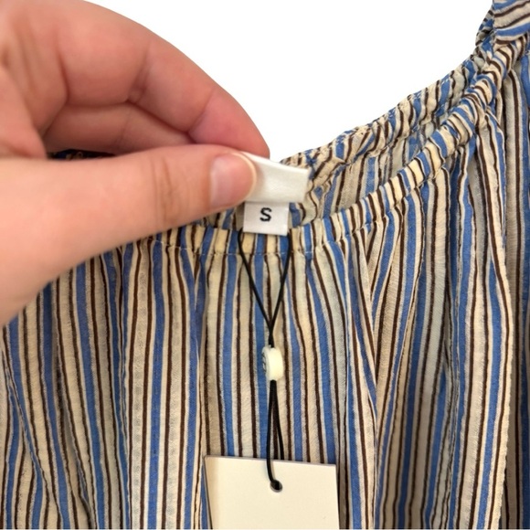 Beck Snodergaard NWT Small Alohi Adeline Sheer Striped Dress Ruffle Sundress - Picture 8 of 15